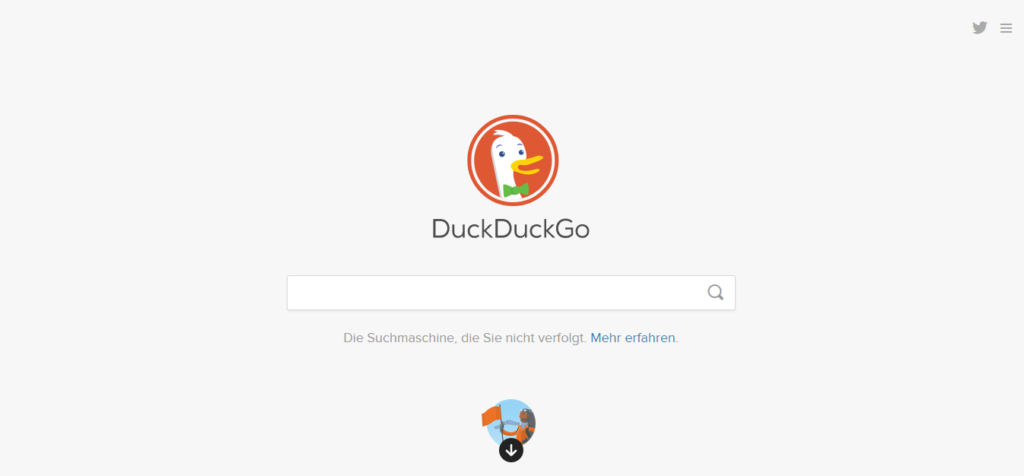 DuckDuckGo-Suchmaske