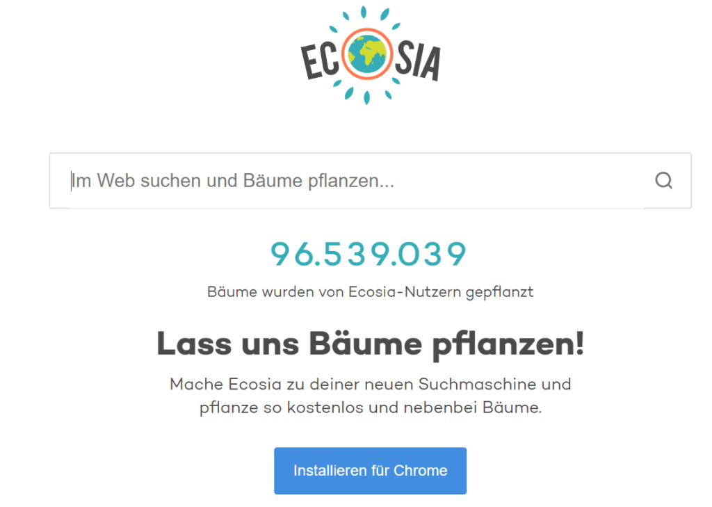 Ecosia Suchleiste