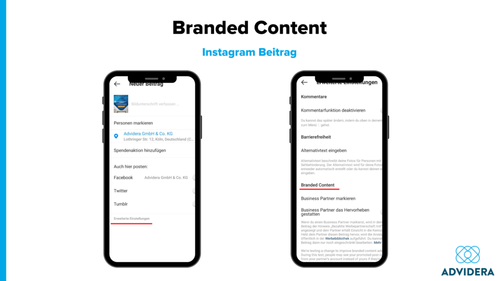 Branded Content Instagram Beitrag